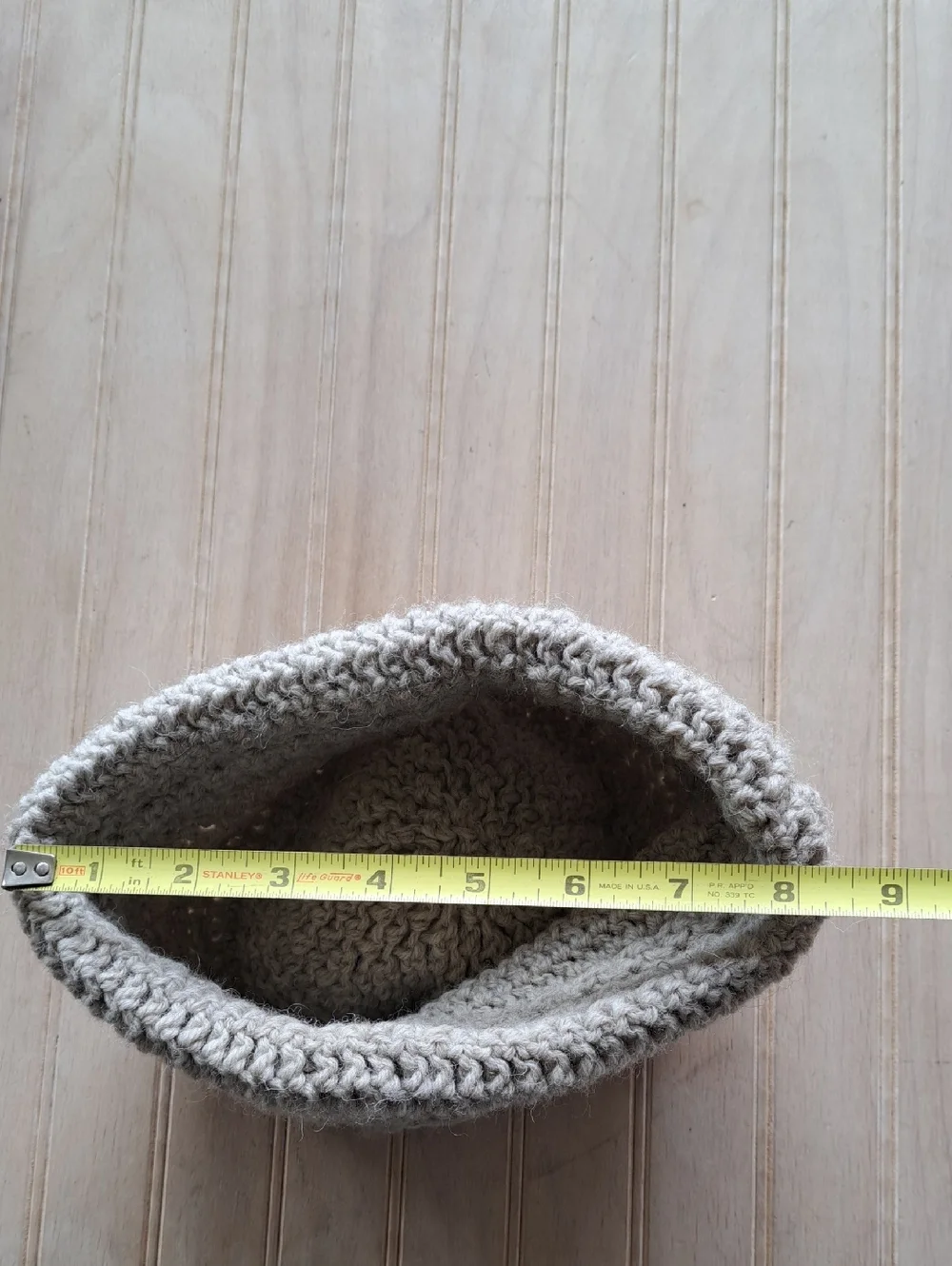 Wool Blend Knit Beanie Hat Faux Fur Pom Pom Winter Cozy Neutral Tan Girls